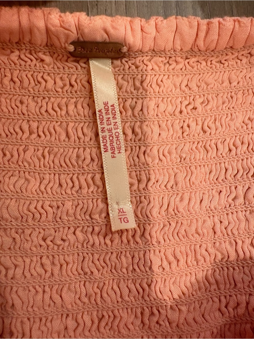 Free People Peach Tiered Maxi Dress with Puff Sleeves - Picture 12 of 13